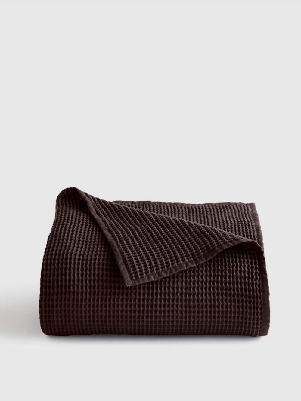 Quince Organic Waffle Bed Blanket in Espresso Size Full/Queen ☕️